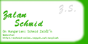 zalan schmid business card